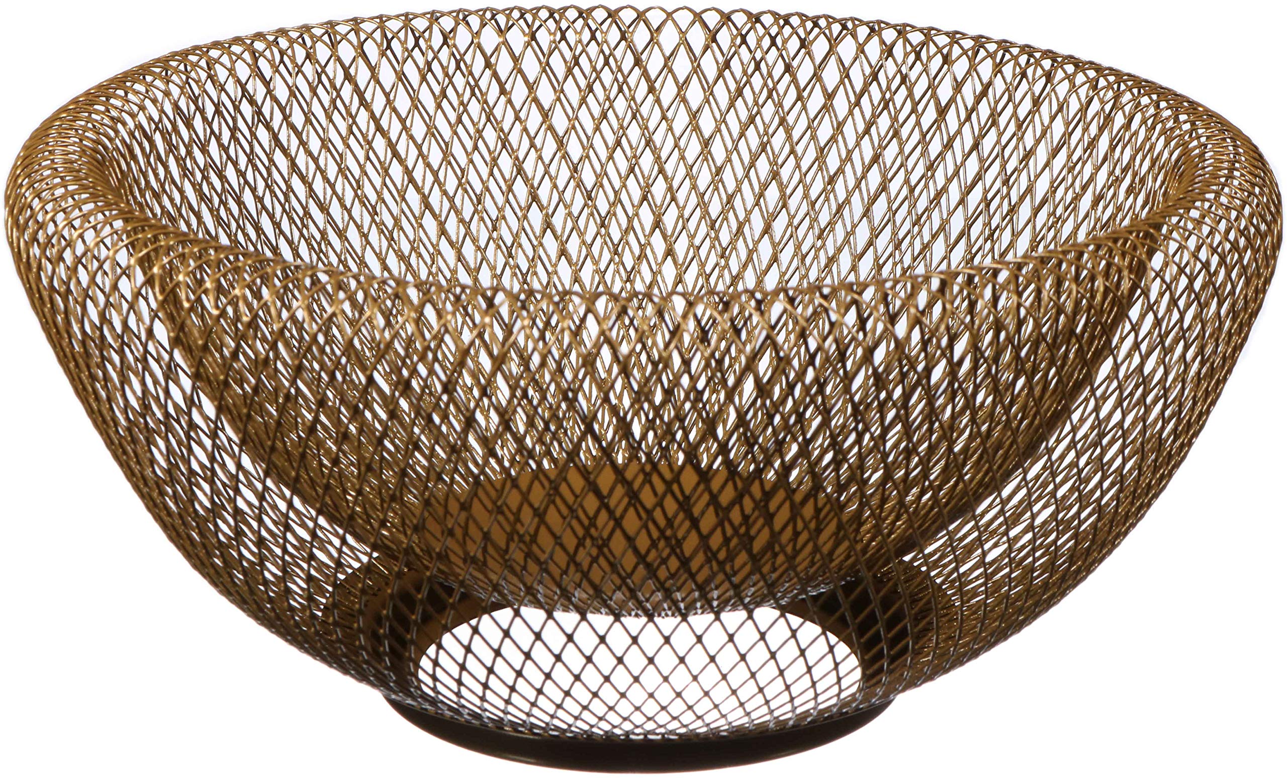 Golden Acrylic Fruit Basket with Banana Hanger - Kitchen Countertop Organizer for Fruits & Vegetables Storage | Perfect for Pantry, Dining Table, and Countertop Display