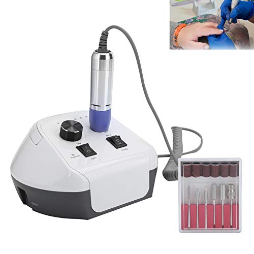 Professional Electric Nail Drill Kit - 35000 RPM Portable Manicure Machine with 6 Grinding Heads, Low Noise Nail Polisher for Salon & Home Use | Perfect for Acrylic Nails, Gel Polish Removal & Nail Art Design