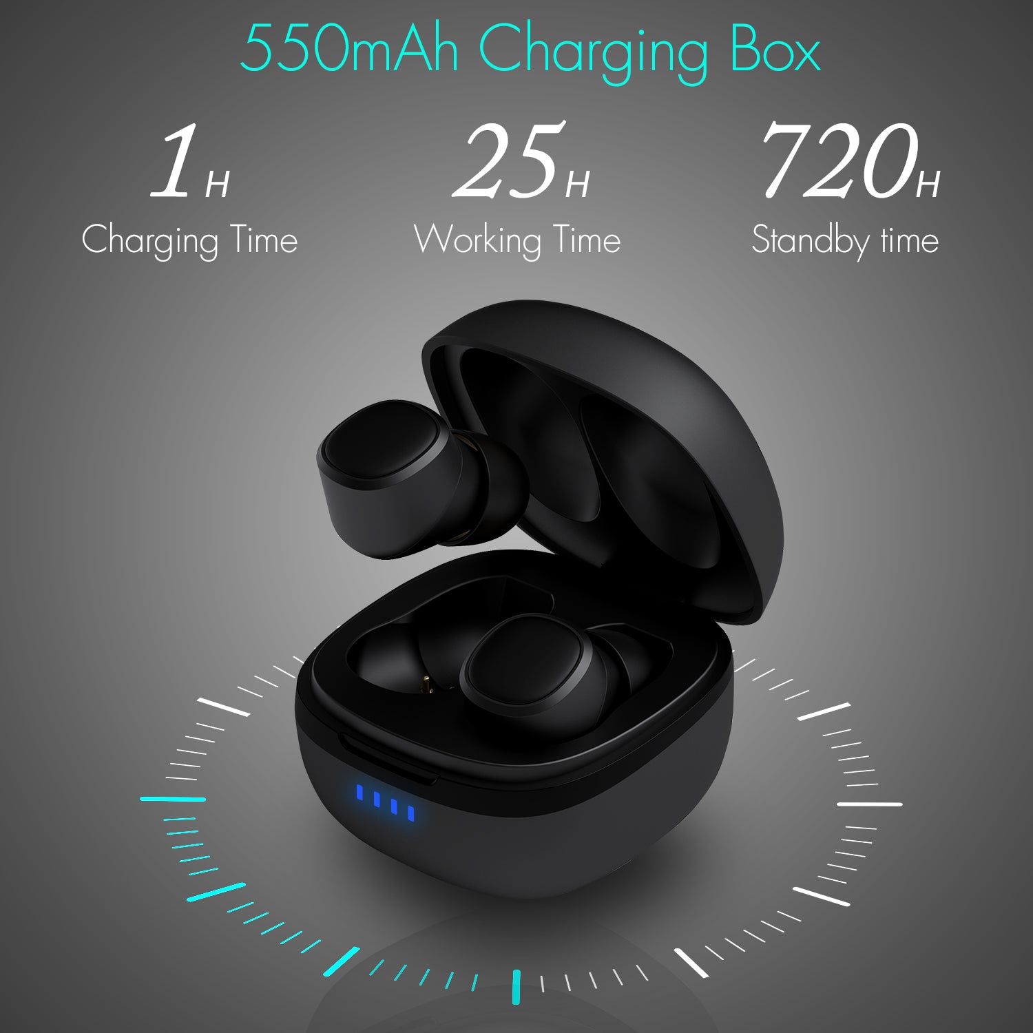 August EP800 Refurbished Bluetooth Wireless Earbuds with Mic, IPX6 Waterproof & DSP Noise Cancelling - Perfect for Gym, Running & Commuting