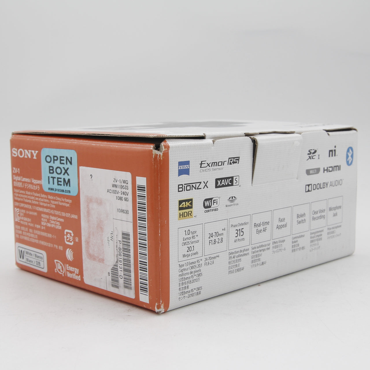 Open Box Excellent Condition Sony ZV-1 Digital Camera (White) - Perfect for Vlogging, Travel Photography & Content Creation