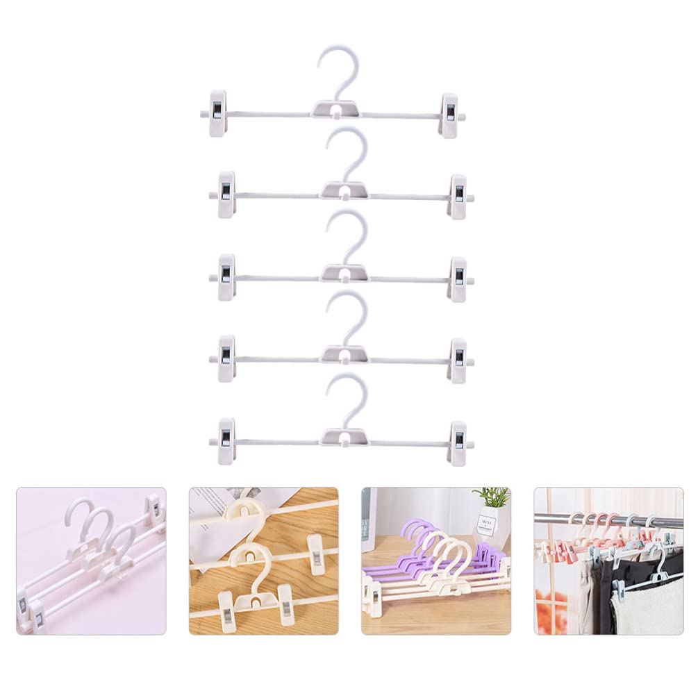 10-Pack Metal Pants Hangers with Non-Slip Clips - Space Saving Closet Organizer for Trousers, Skirts, Ties & Towels - Durable Clothes Hooks for Wardrobe Storage and Laundry Room Organization