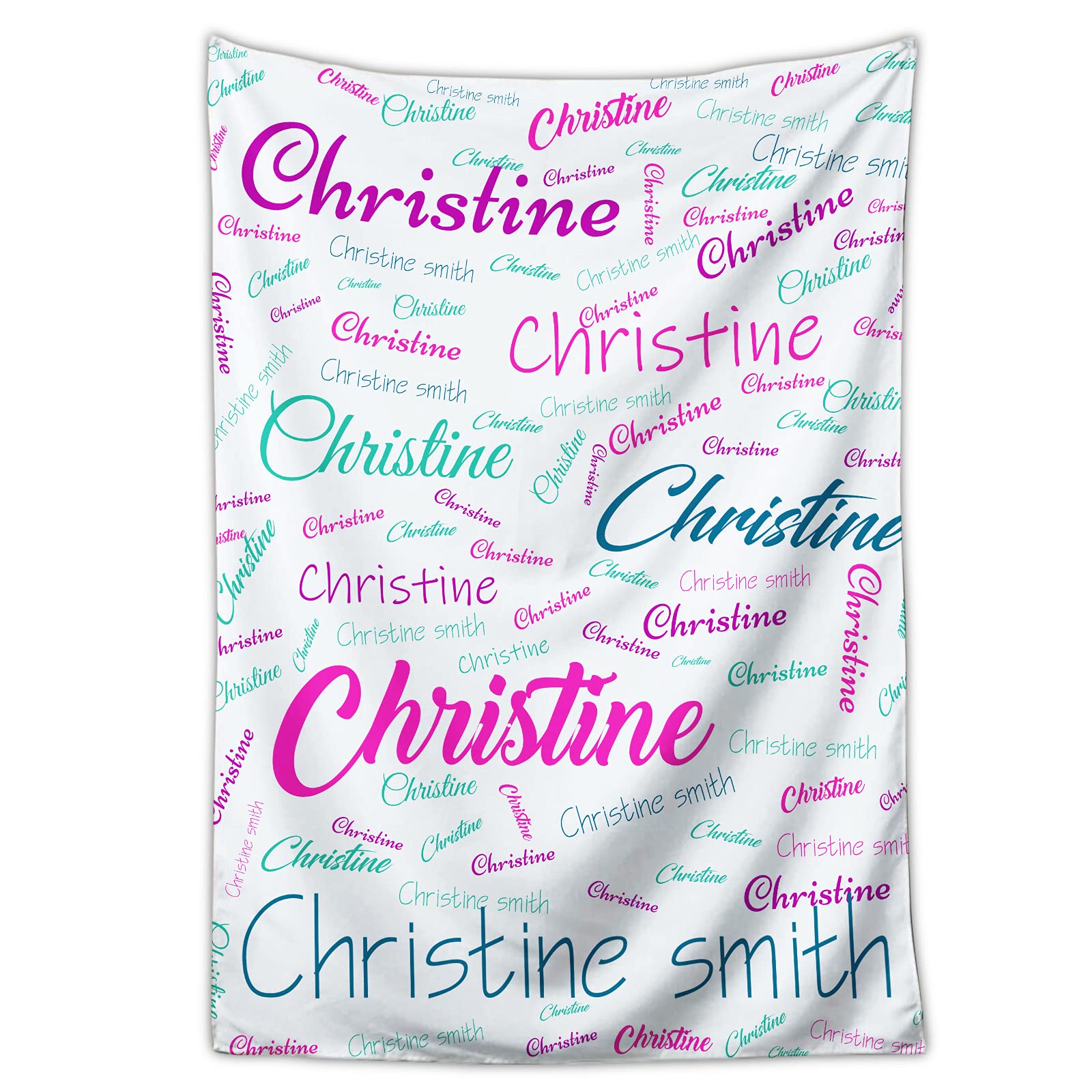 Personalized Baby Blanket with Name - Custom Floral Baby Blanket for Girls, Newborns & Infants - Perfect for Nursery, Christening Gifts & Baby Showers