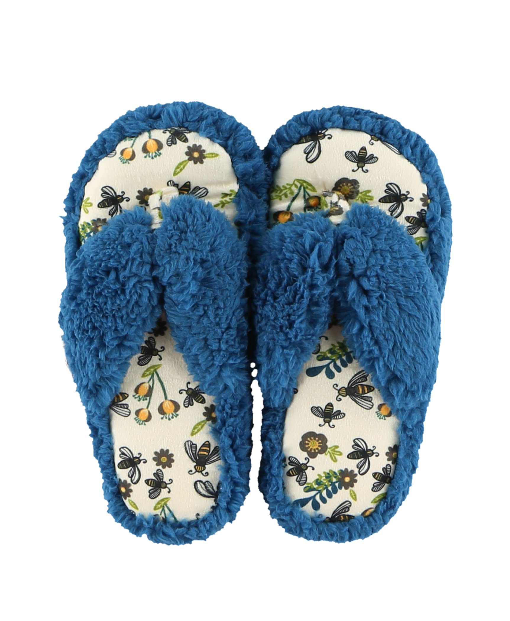 Lazy One Spa Flip-Flop Slippers for Women & Girls - Cozy Fuzzy House Slippers for Relaxation at Home, Spa Days & Lounging
