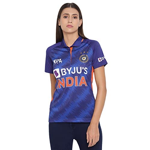 Official Team India Cricket Jersey for Women - Authentic Replica Fan Shirt - Perfect for Matches, Parties & Sports Events