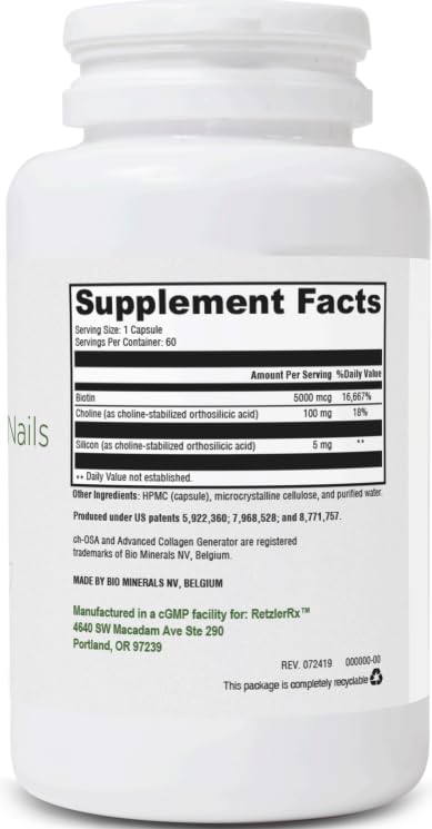 Premium Hair, Skin & Nails Supplement with Clinically Proven ch-OSA Collagen Booster | 60 Capsules | Supports Healthy Hair Growth, Glowing Skin & Strong Nails | Beauty Enhancement for Women & Men | Daily Wellness Routine