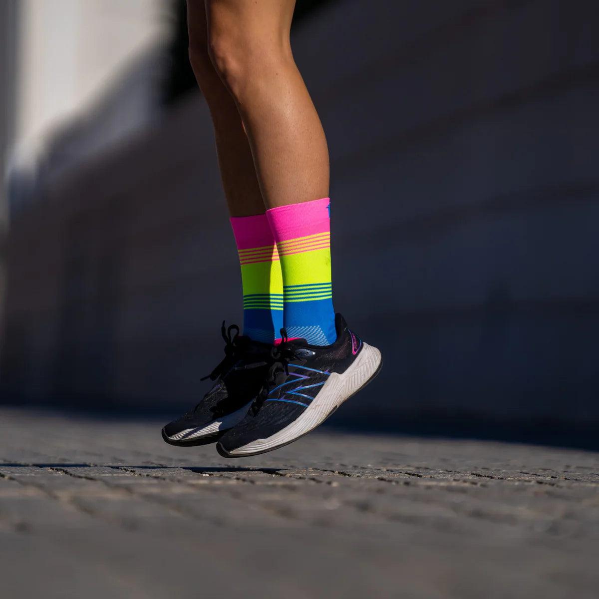 Breathable Pink Running Socks for Women & Men - Moisture-Wicking Athletic Socks for Jogging, Gym, Marathon & Outdoor Sports