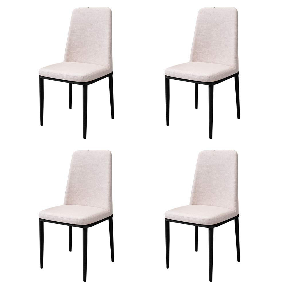 4-Piece Set of Modern Dining Chairs - Artificial Leather Upholstered Backrest Chairs for Garden, Balcony, Living Room & Reception Areas - 90cm Height - Perfect for Indoor/Outdoor Dining, Lounging & Guest Seating
