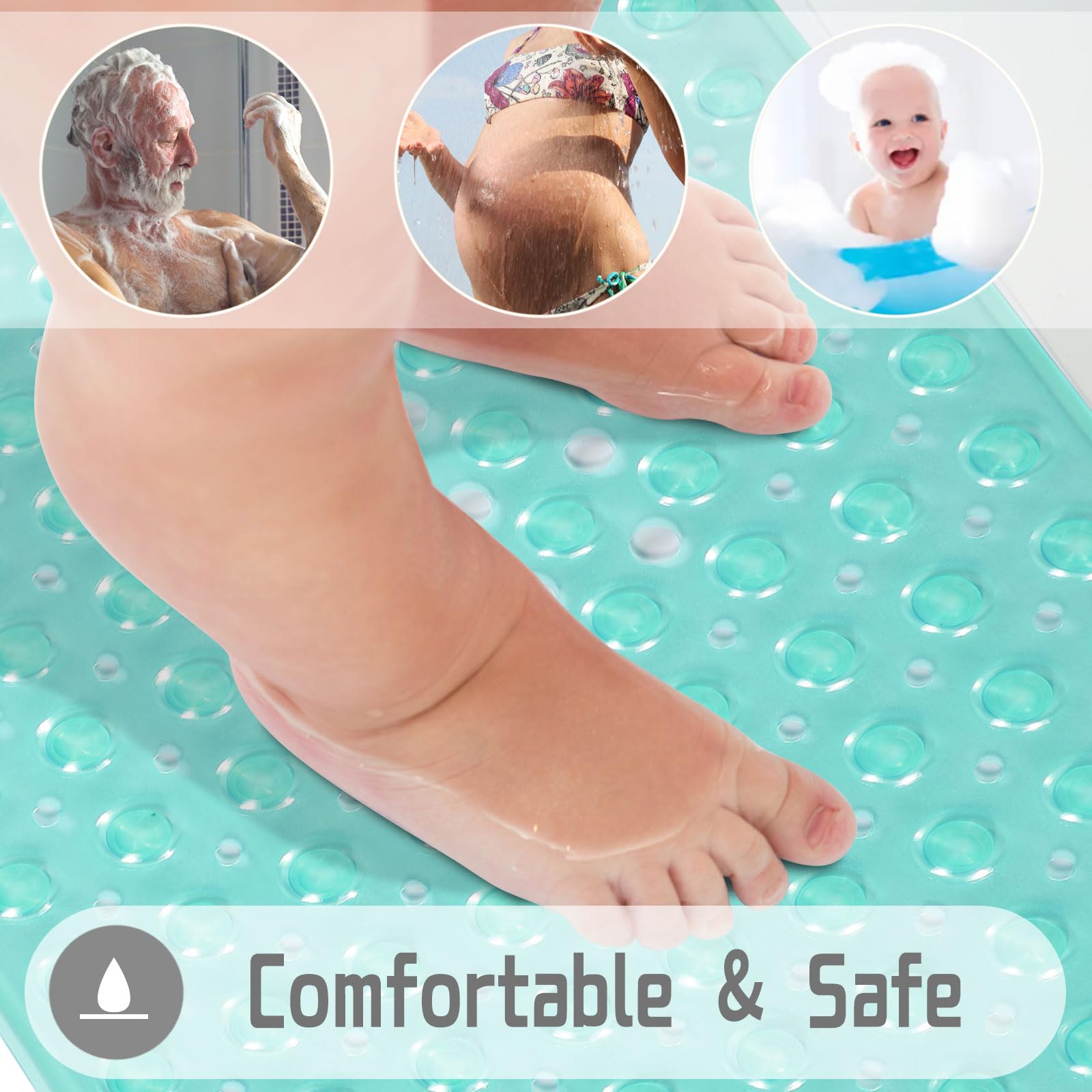 Non-Slip Shower Mat for Bathtub - 40