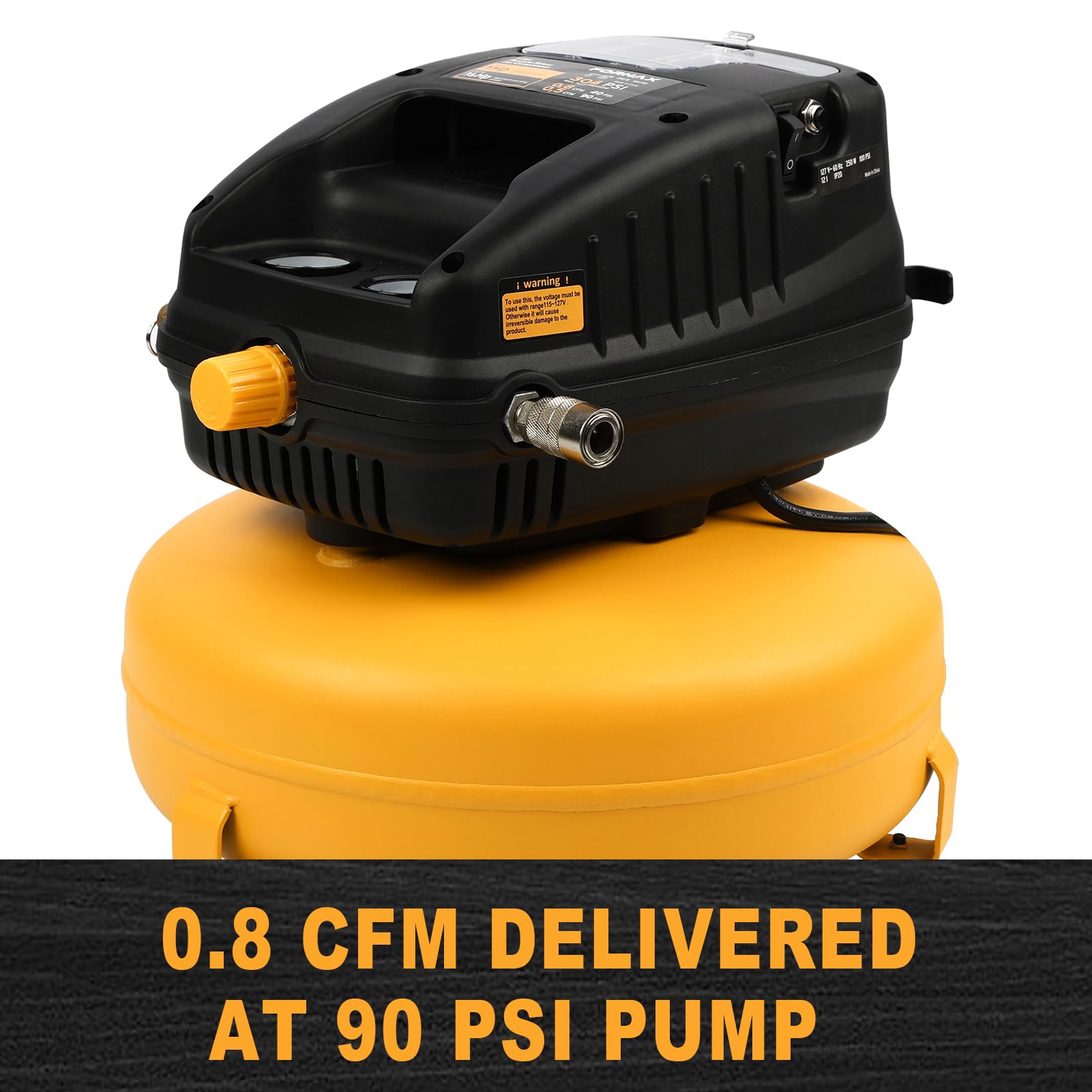 FORNAX 3 Gallon 110 PSI Oil-Free Pancake Air Compressor - Portable & Lightweight for Home DIY, Inflating Tires, Air Tools & Nail Guns - Ideal for Contractors, Carpenters & Auto Repair