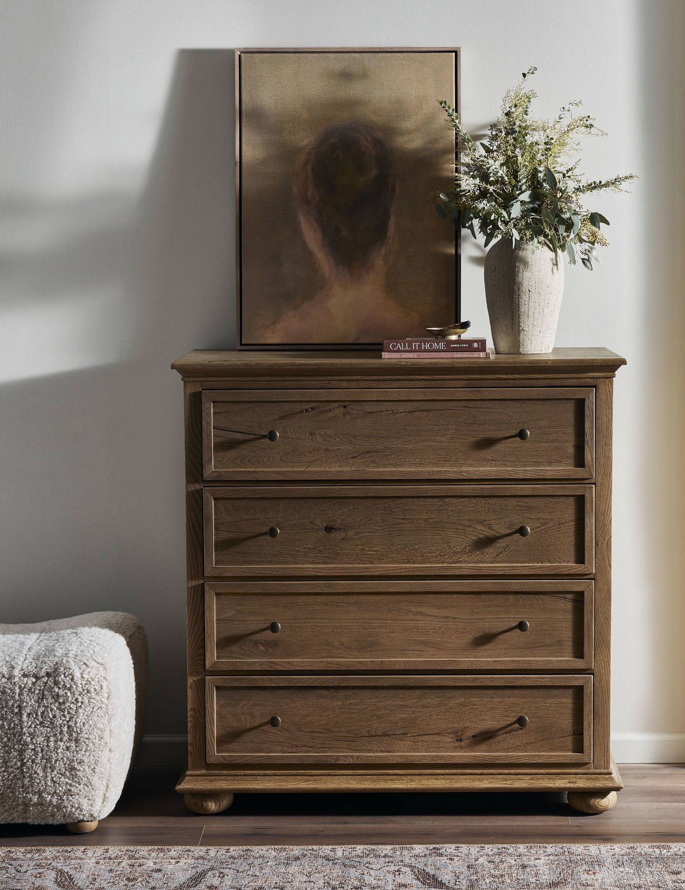 Amber Lewis x Four Hands Geoffrey Tall Dresser - Modern Wooden Dresser for Bedroom Storage & Organization | Perfect for Master Bedroom, Guest Room & Closet