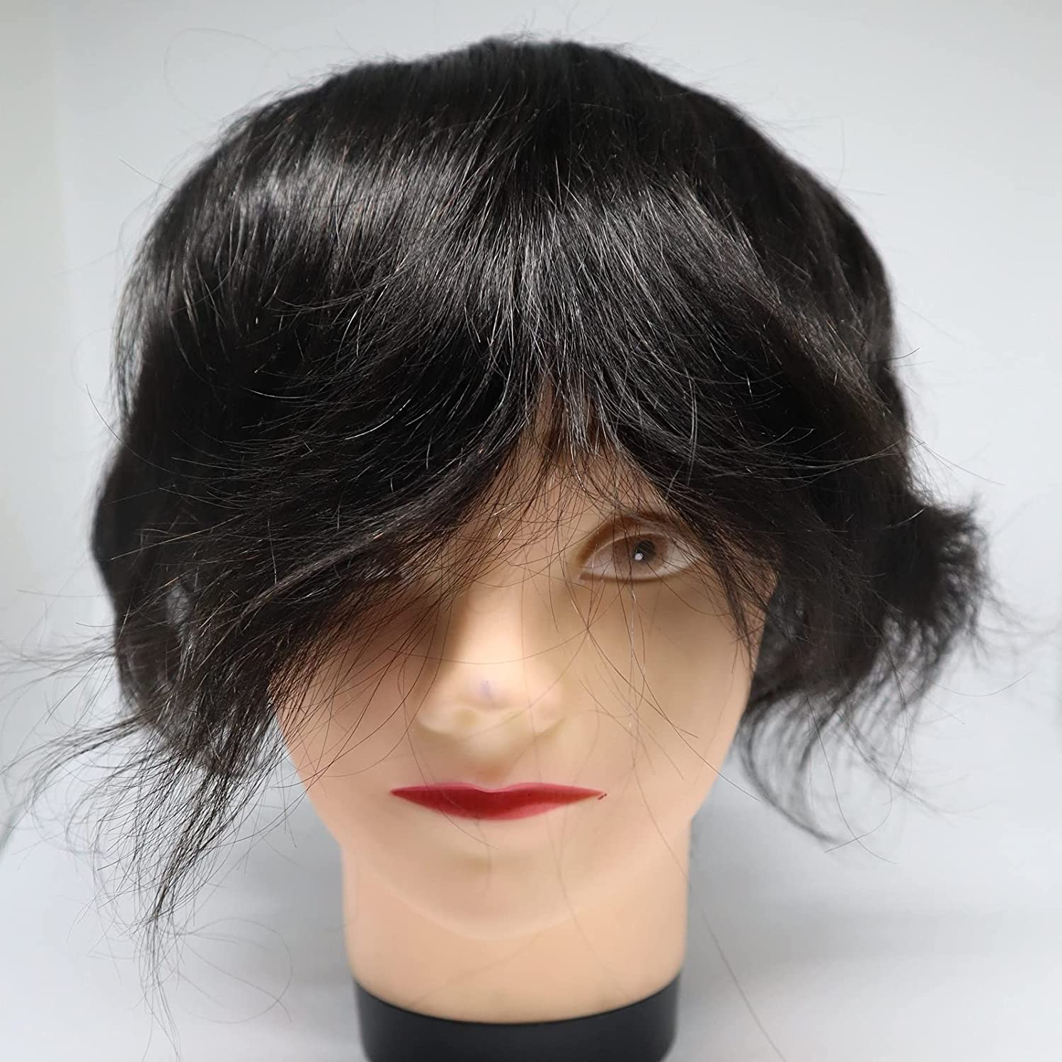 Mirage 8x6 Men's Hair Replacement System - Natural Black Toupee Wig for Thinning Hair & Bald Spot Coverage - Perfect for Daily Wear, Styling & Confidence Boost