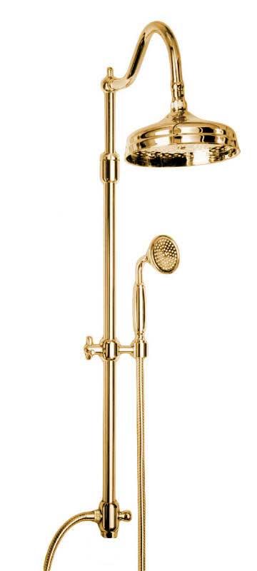 Canterbury II Unfinished Brass Shower Set - Vintage Bathroom Fixtures for Luxury Spa-Like Experience