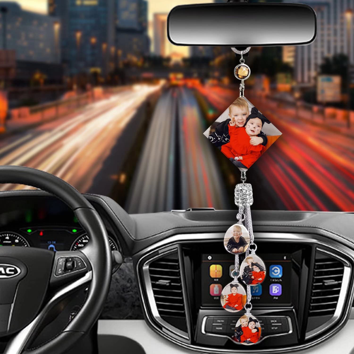 Personalized Custom Photo Pendant - Engraved Car Accessories & Home Decor Gift for Loved Ones | Perfect for Birthdays, Anniversaries & Special Occasions