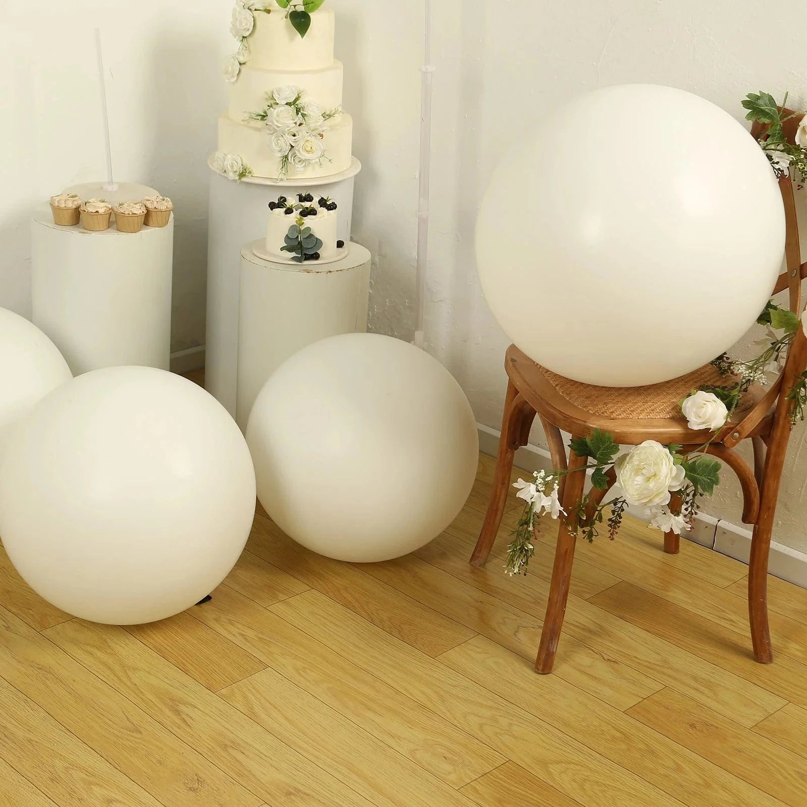5 Pack Shiny Pearl Biodegradable Party Balloons - Eco-Friendly Wedding, Birthday & Baby Shower Decorations for Sustainable Celebrations