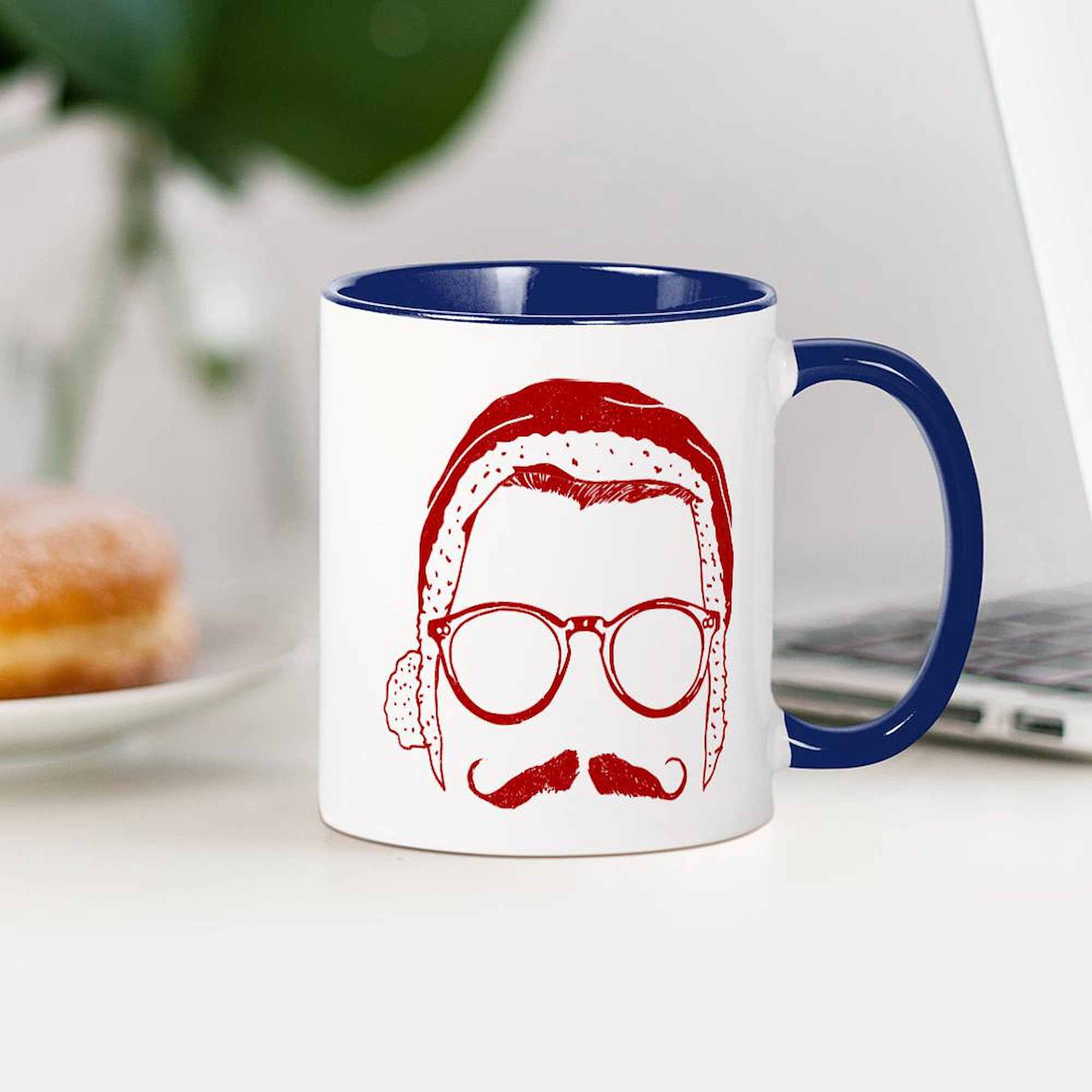 Hipster Christmas 11 oz (325 ml) Ceramic Coffee Mug - Funny Holiday Gift for Coffee Lovers - Perfect for Office, Home & Christmas Morning Coffee