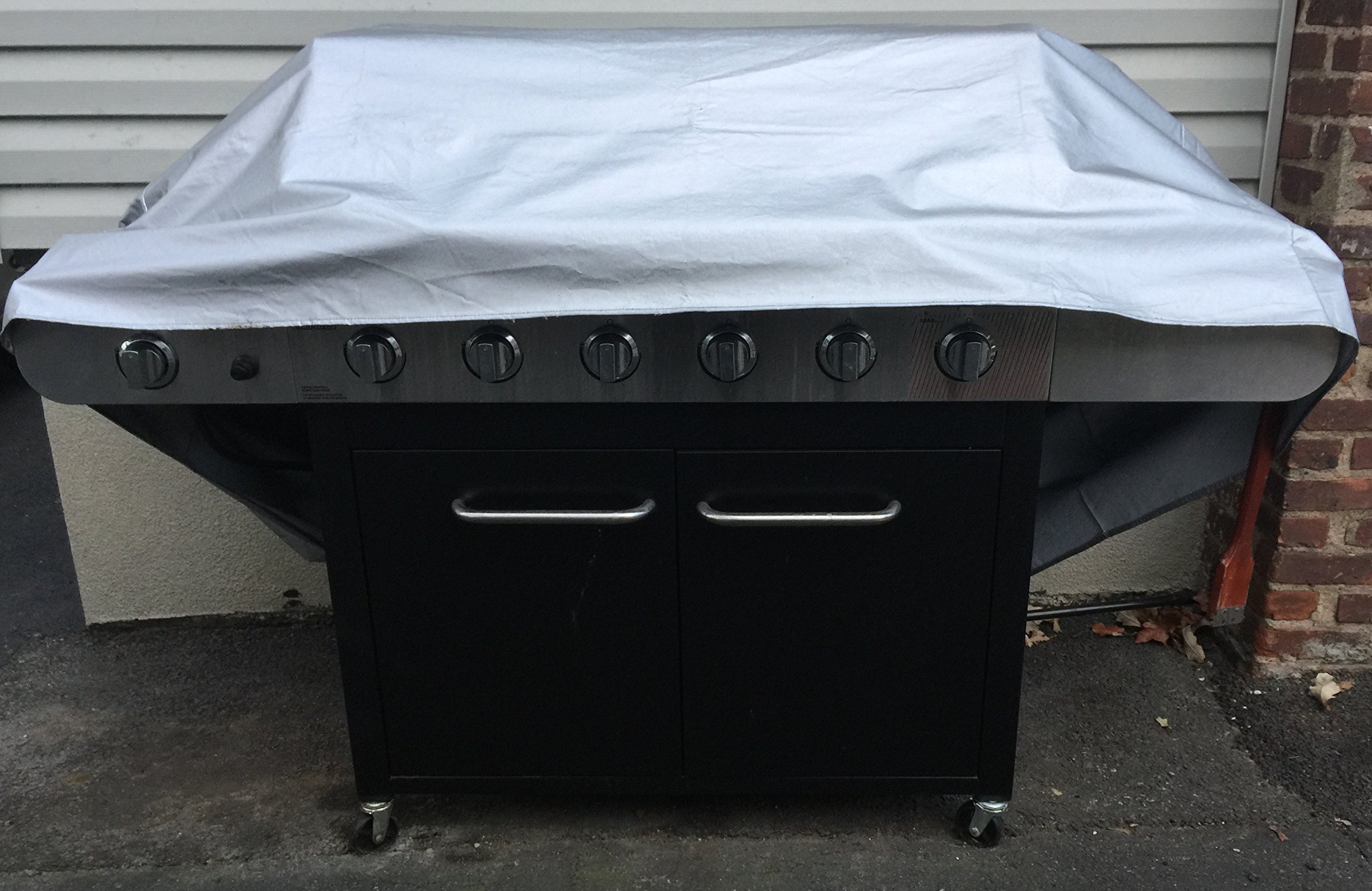Comp Bind Technology Custom Fit Waterproof Padded Grey Grill Cover for Weber Spirit E-310 Gas Grill, 53''W x 33''D x 48''H, Outdoor Protection for All Seasons