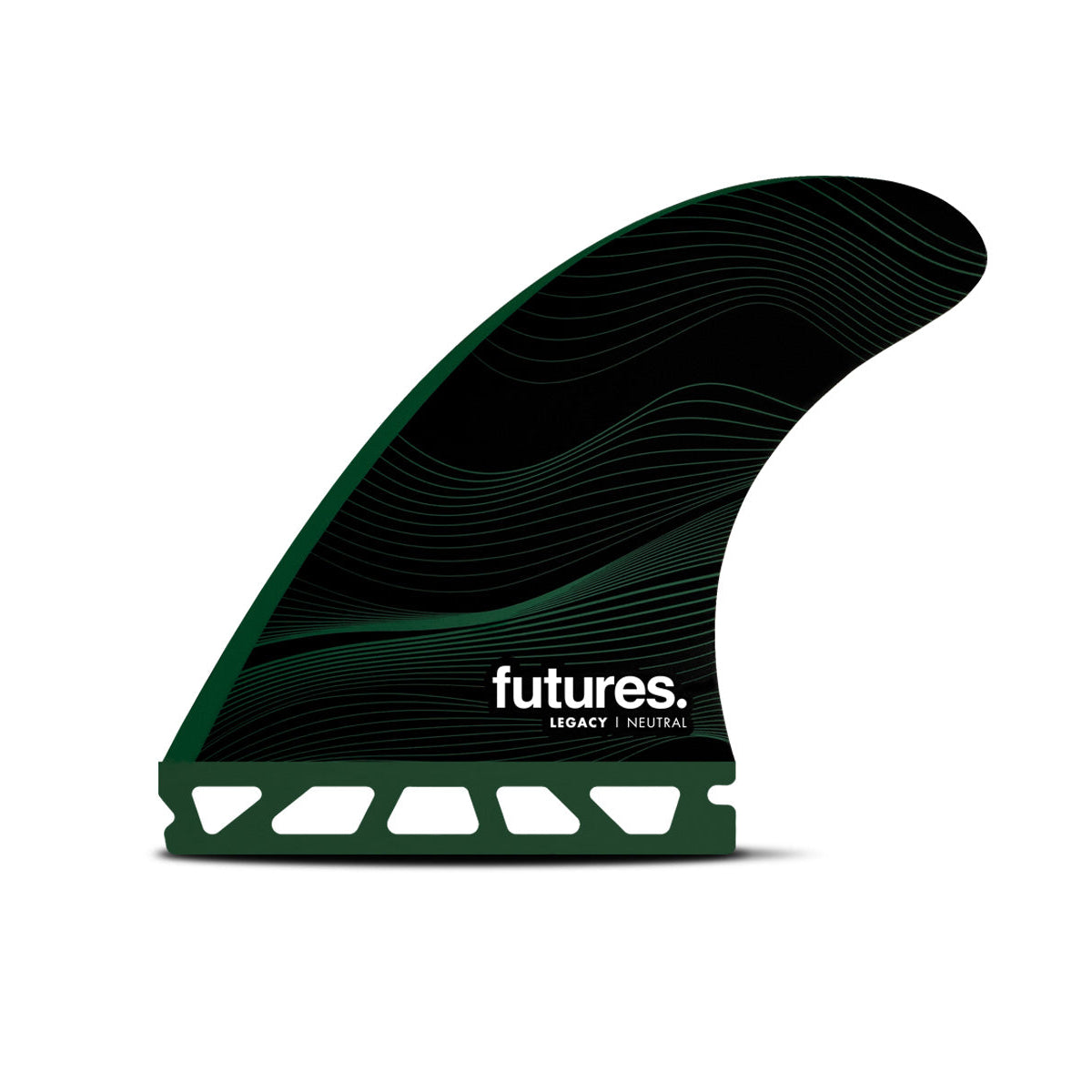 Futures Thruster F8 HC Legacy Series Surfboard Fin - Neutral Green for High-Performance Surfing & Wave Riding