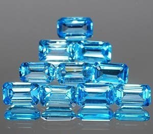 Wholesale Natural African Sky Blue Topaz Loose Stones - 6x4mm to 12x10mm Emerald Cut, VVS Eye Clean for Jewelry Making, Engagement Rings & Custom Designs - Perfect for Gem Collectors & Jewelers
