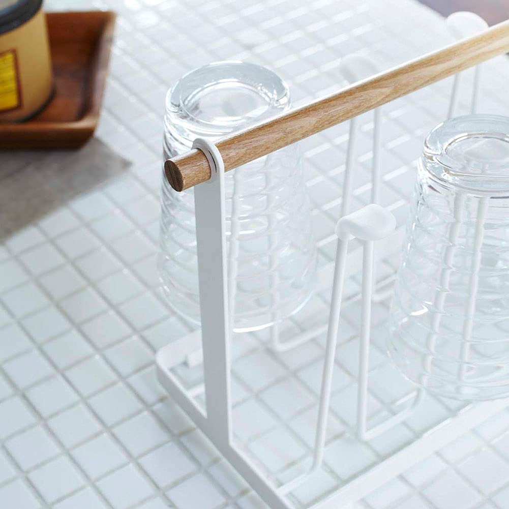 Yamazaki Home Tosca Glass Stand - Elegant and Durable Glass Holder for Kitchen, Bathroom, or Office Organization | Perfect for Wine Glasses, Toothbrushes, or Desk Supplies