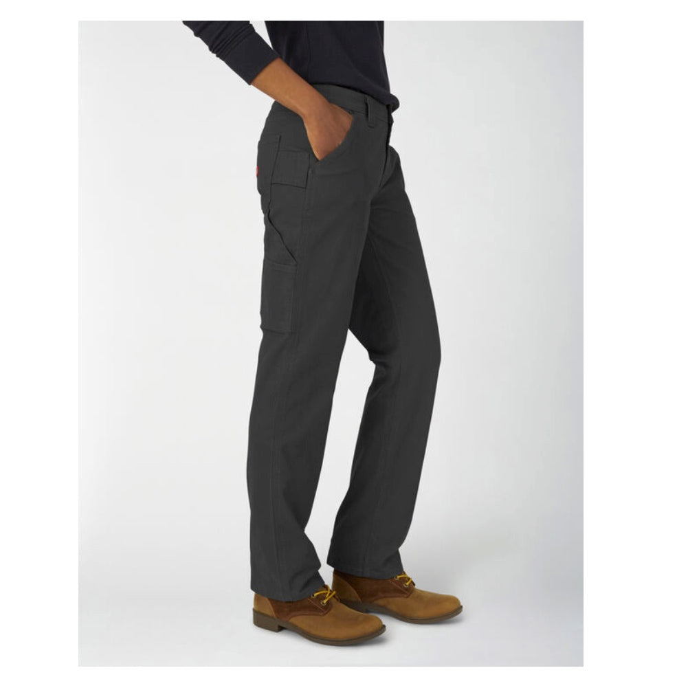 Dickies Stretch Duck Women's Carpenter Work Pants FD2700 - Durable & Comfortable Black Workwear for Construction, Woodworking & DIY Projects