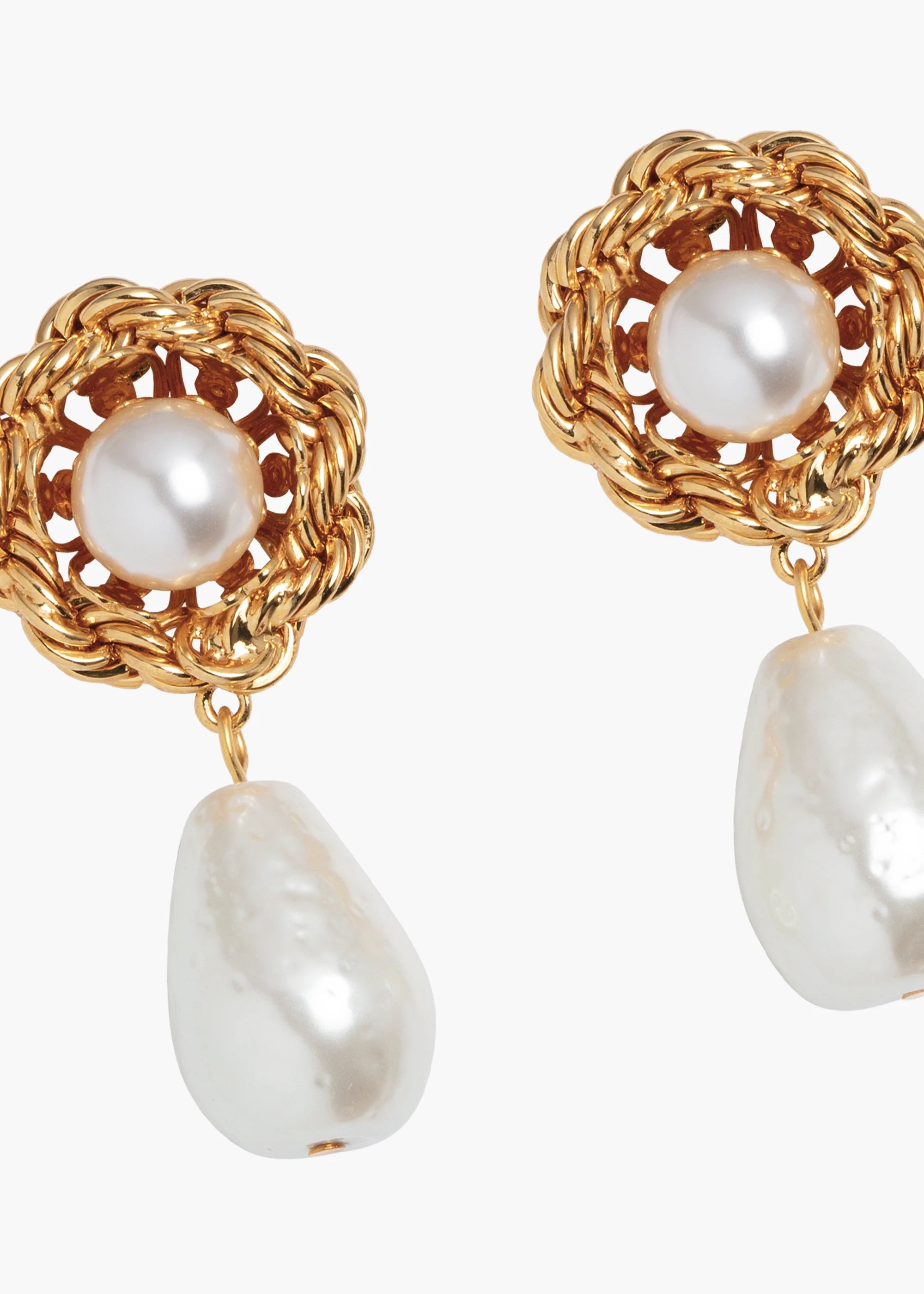 Jennifer Behr x Léanne Ansar Ninette Earrings - 14K Gold Hoop Earrings for Women, Elegant Dangle Earrings for Parties, Weddings & Special Occasions