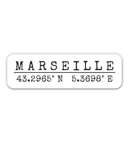 Squiddy Marseille France Travel Luggage Vinyl Sticker Decal - 3