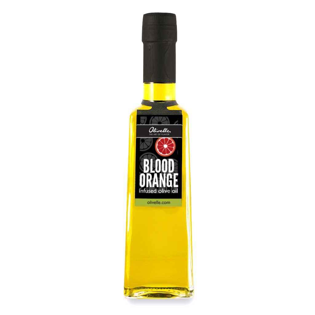 Premium Blood Orange Infused Olive Oil - Cold Pressed Extra Virgin, Citrus Flavored Gourmet Cooking Oil - Perfect for Salads, Marinades & Baking