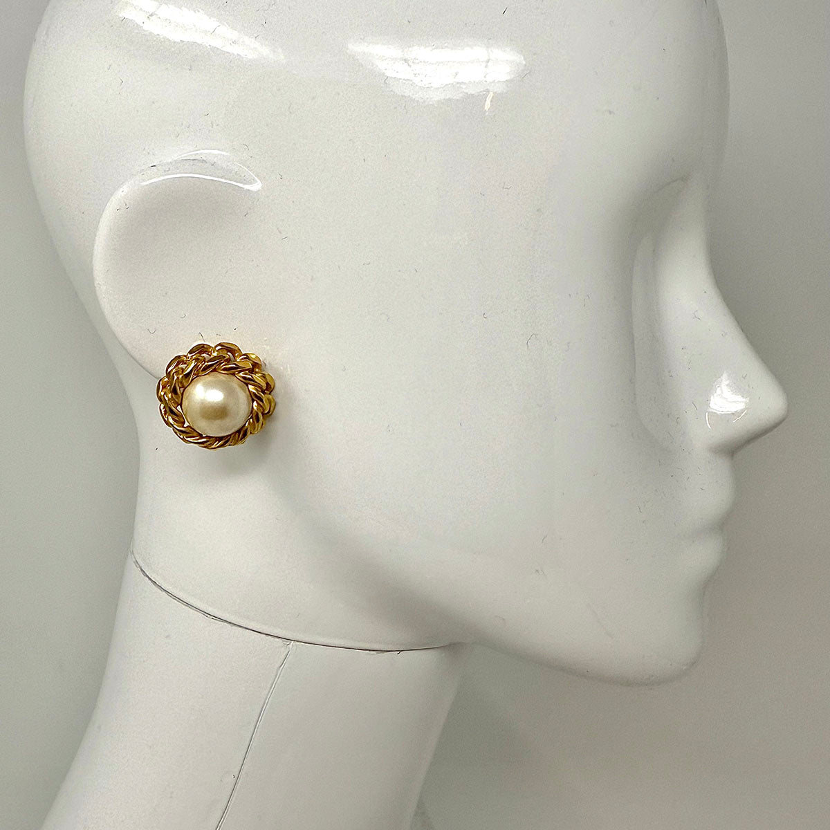 Christian Dior Earrings for Women - Luxury Gold-Plated Pearl Stud Earrings | Perfect for Weddings, Parties & Special Occasions