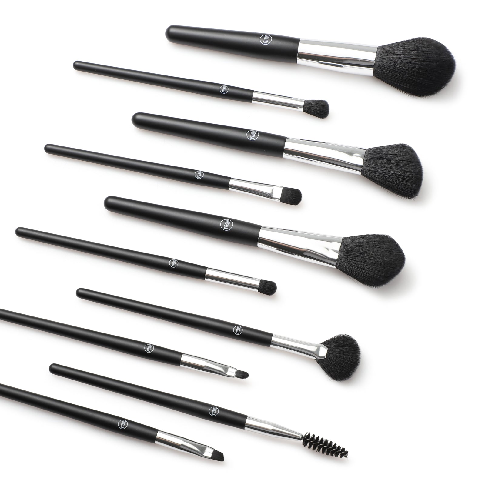 Brush Me Beautiful Makeup Brush Set - 12 Piece Professional Cosmetics Brushes for Foundation, Blending, Eyeshadow & Contouring | Perfect for Everyday Makeup & Professional Artists