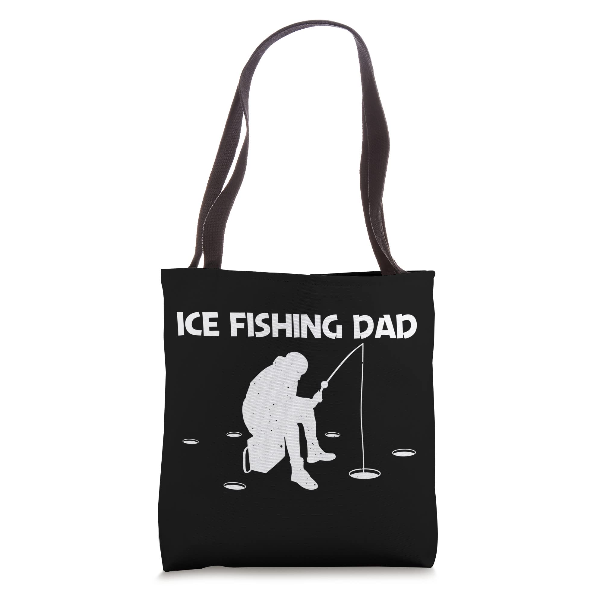 Funny Ice Fishing Tote Bag for Dad - Gift for Ice Hole Fisherman | Durable & Waterproof | Perfect for Fishing Trips & Outdoor Adventures