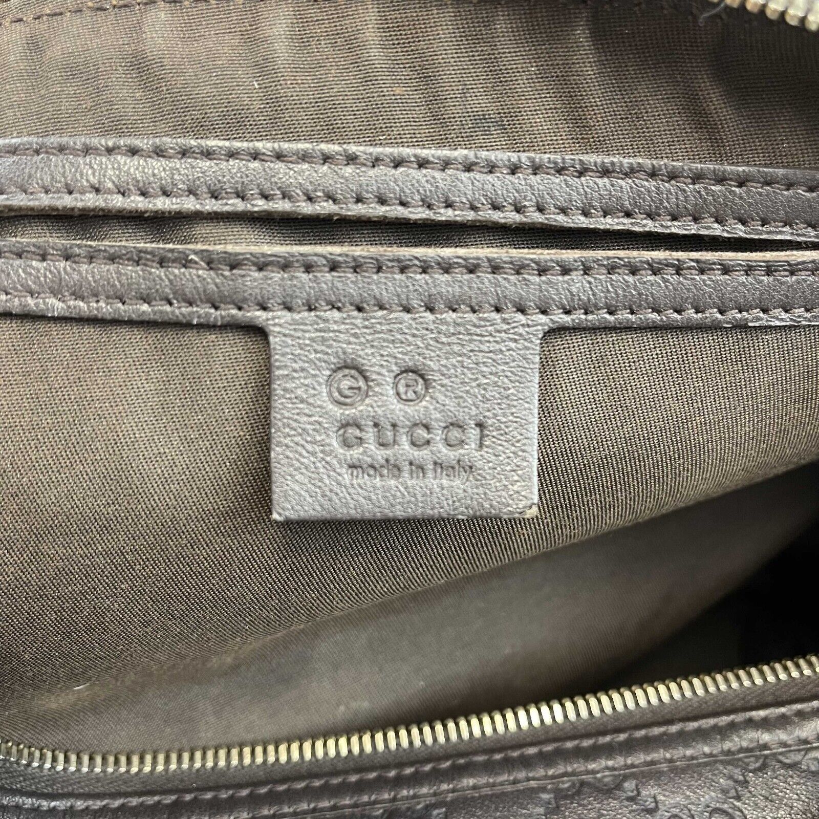 Gucci Monogram Speedy Medium Brown Leather Top Handle Bag - Luxury Embossed Shoulder Bag for Women, Perfect for Work, Travel & Everyday Use