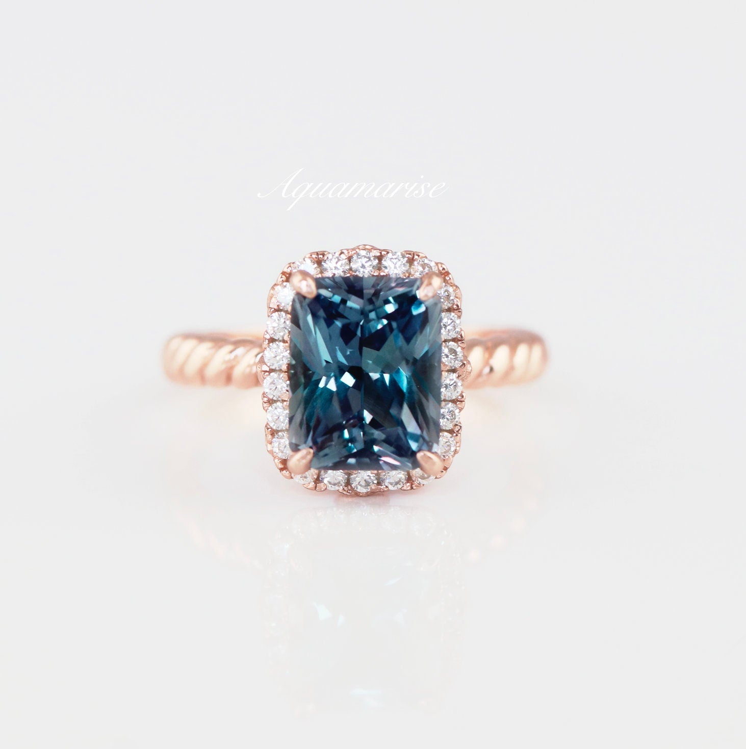 Exquisite 14K Rose Gold Vermeil Hazel Alexandrite Ring for Women | Elegant Birthstone Jewelry Gift for Anniversary, Engagement & Special Occasions