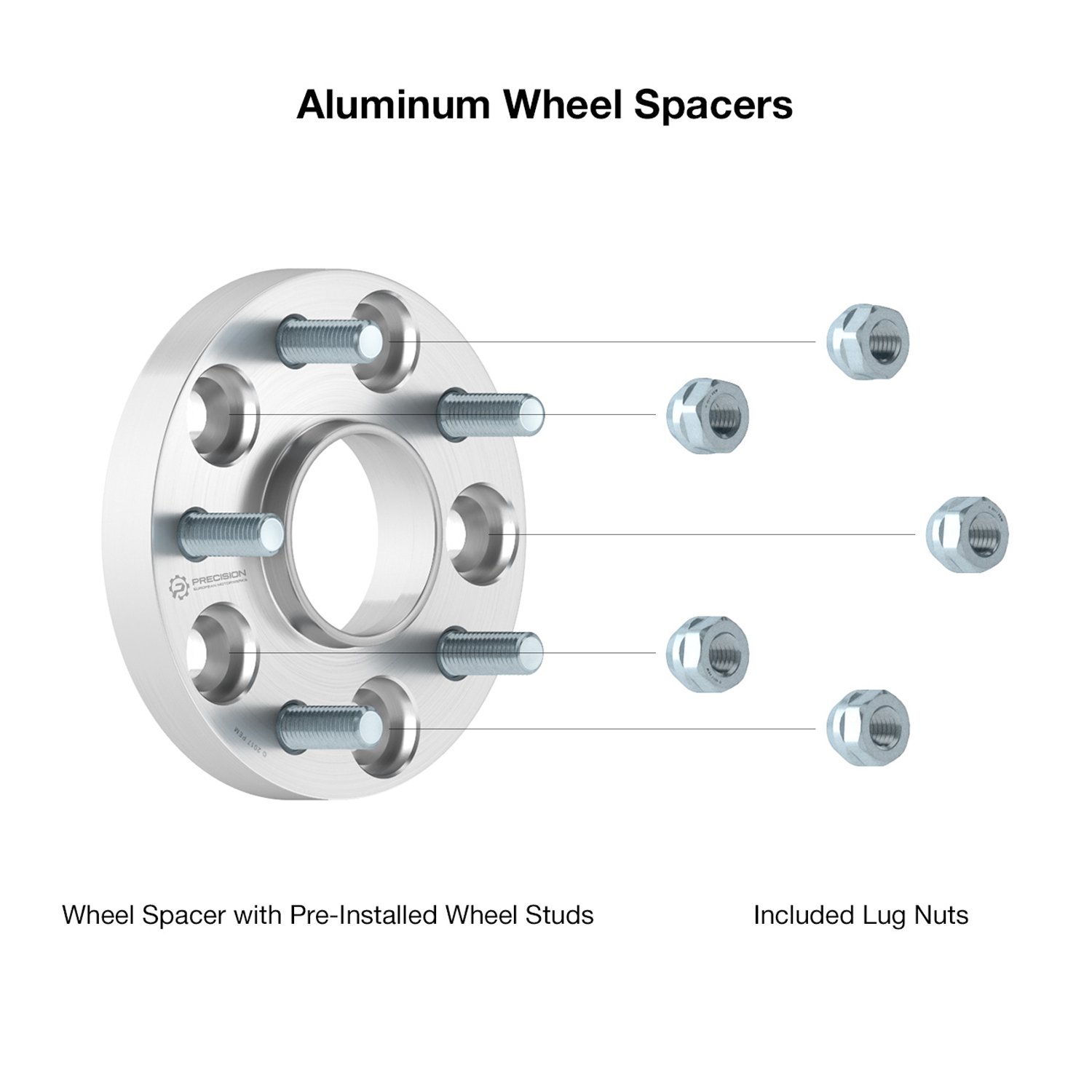 1 Inch (25mm) Hubcentric Wheel Spacers 5x114.3 Bolt Pattern 67.1mm Center Bore 12x1.5 Studs - Compatible with Hyundai Genesis/Tiburon/Veloster, Kia Optima/Soul, Mazda 3/5/Miata/RX-8/Protege, Jeep Compass/Patriot - Silver (4 Pack) - Perfect for Enhanced Stance & Performance Upgrades