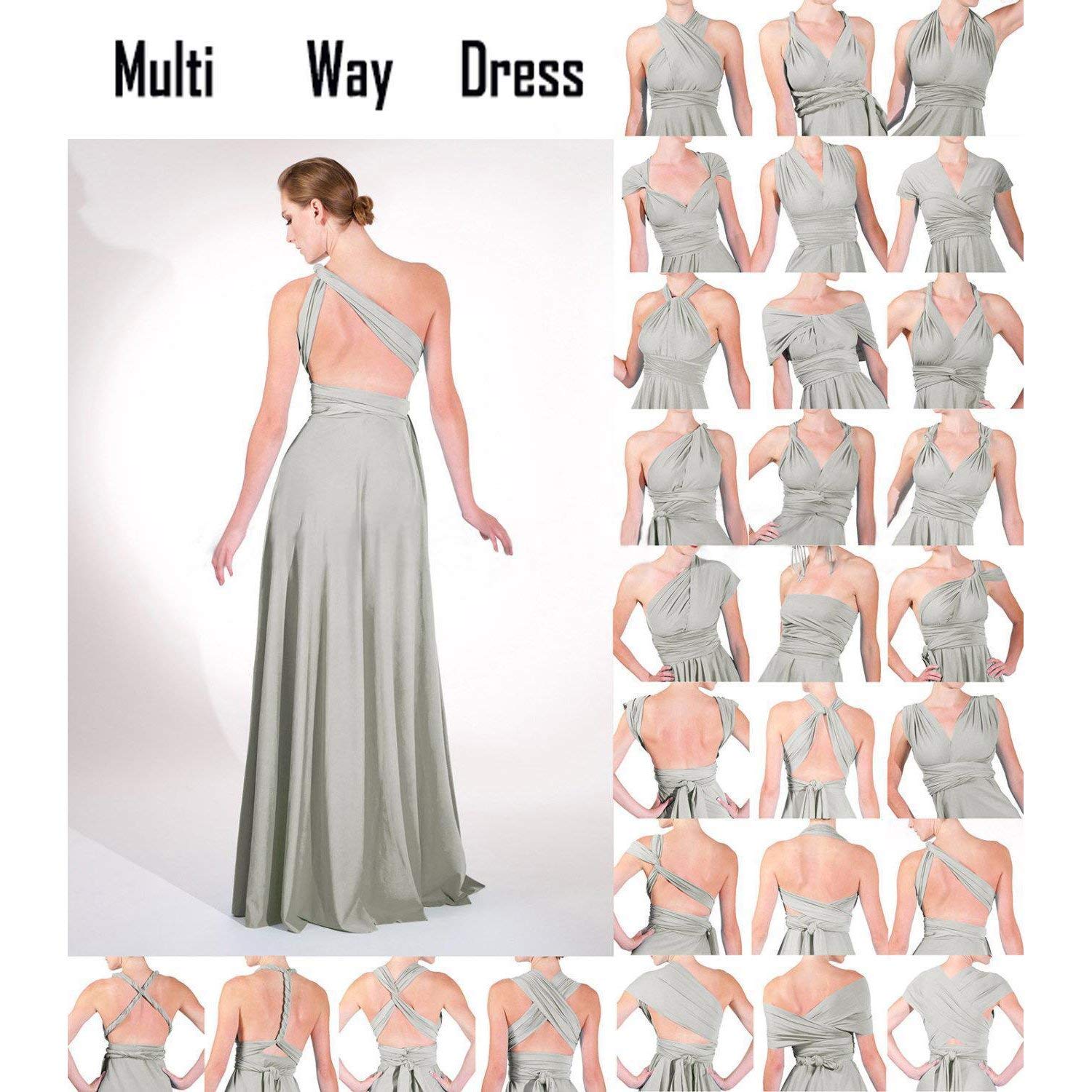 Elegant Women's Convertible Wrap Dress - High Low Cocktail, Evening Party, Prom & Wedding Bridesmaid Bandage Dress | Perfect for Formal Events, Date Nights & Special Occasions