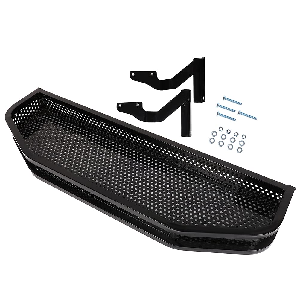 ROADFAR EZGO RXV Front Golf Cart Basket - Heavy Duty Steel Utility Storage Basket for Golf Carts - Extra Cargo Space - Black - Perfect for Golf Gear, Groceries & Outdoor Accessories