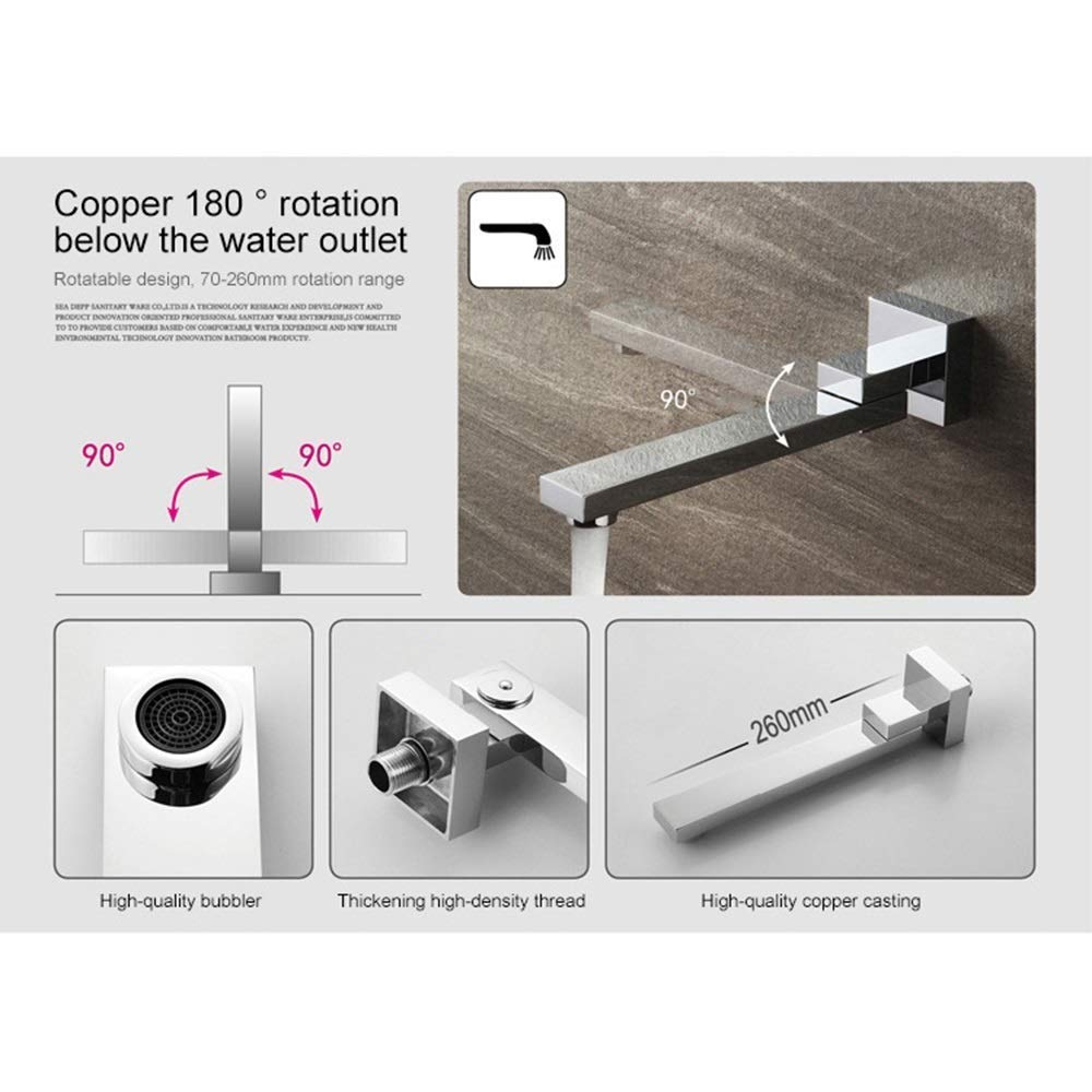 30cm Square Wall-Mounted Thermostatic Shower Set - Copper Shower Faucet with Booster Top Spray - 3 Mode Shower System (Fixed Showerheads) - Perfect for Modern Bathroom & Spa Experience