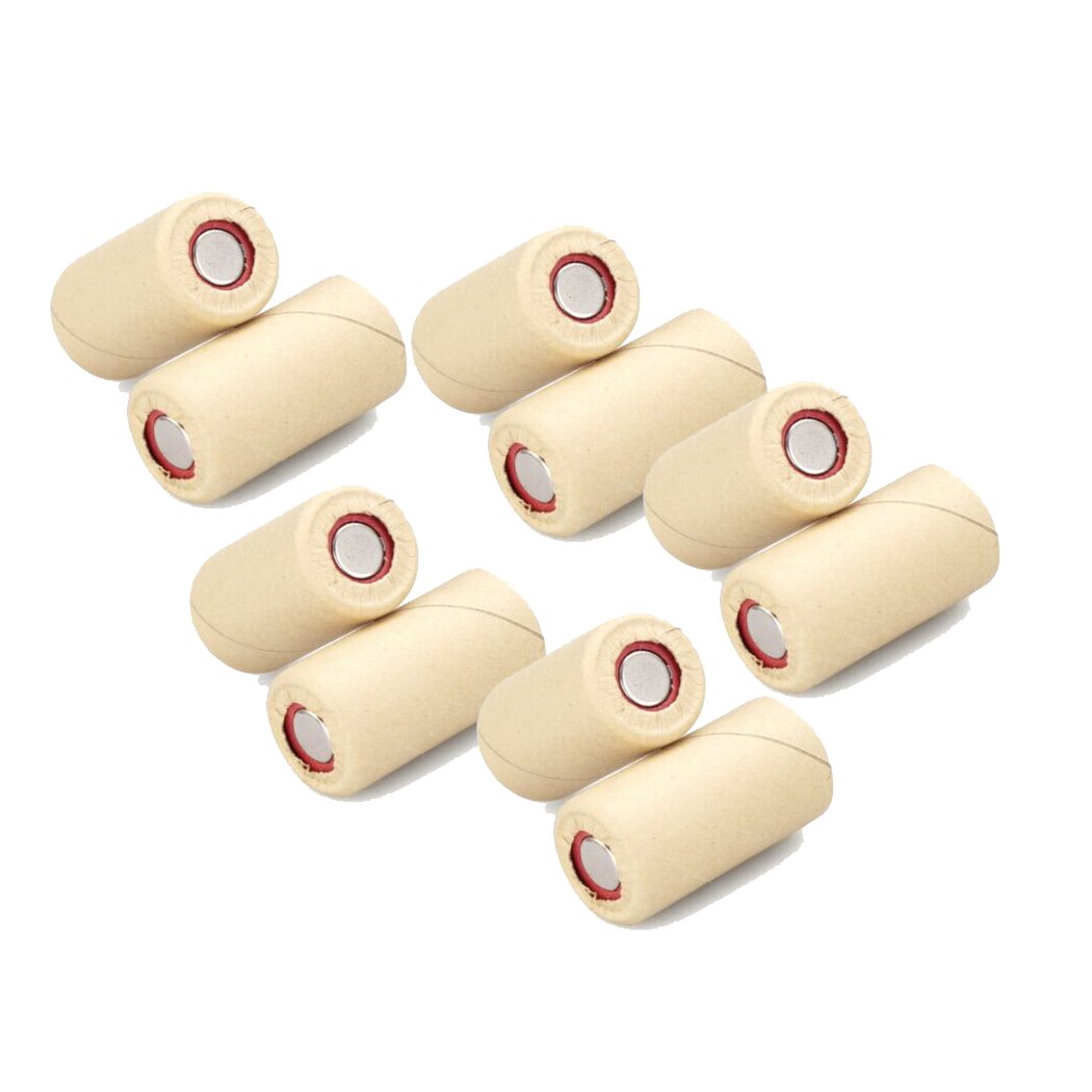 10-Pack 2200mAh NiCd Sub C Rechargeable Batteries for Power Tools - Perfect for Drills, Saws, and Cordless Tools (Long-Lasting Performance)