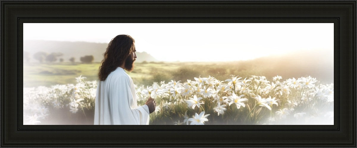 Consider The Lilies - Inspirational Christian Wall Art Decor for Home, Office & Church | Perfect for Gifts, Bible Study & Faith-Based Interior Design