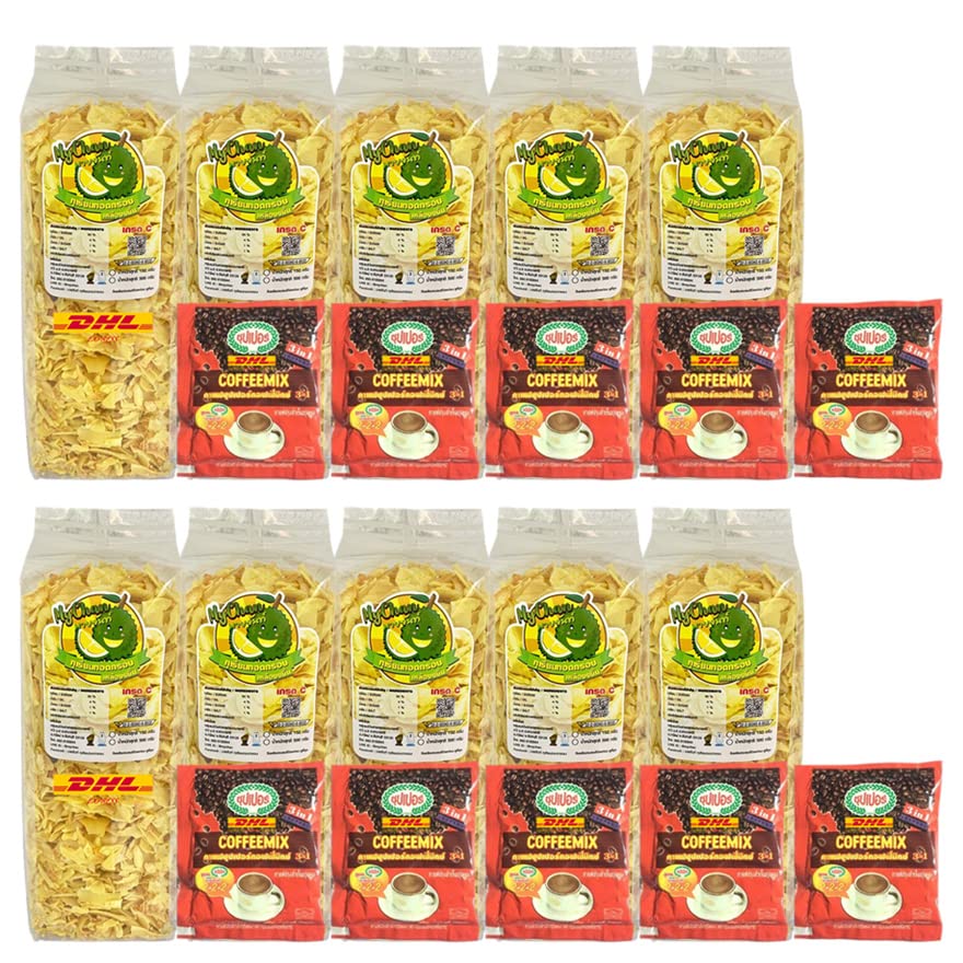 500g Havilah Fried Durian Chips - Crispy Yellow Durian Snacks from Thailand (10-Pack) | Vegan, Healthy Exotic Fruit Chips | OTOP Certified | Fast DHL Express Shipping | Perfect for Movie Nights, Road Trips & Office Snacking