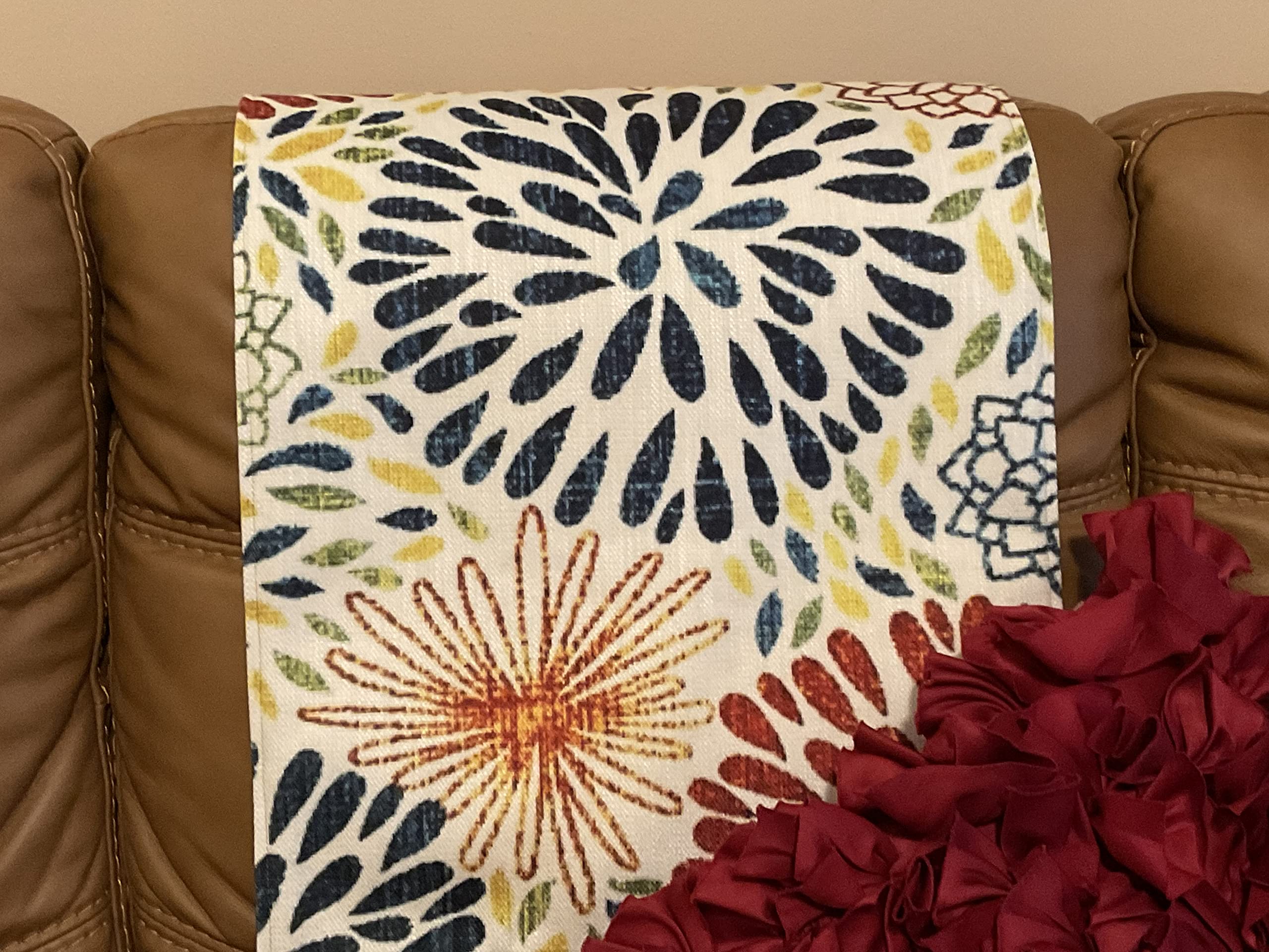 Headrest Cover for Furniture - Slipcover Protector for Recliners, Chairs, Sofas, Loveseats, Theater & Office Chairs - Sunburst Design by Bittlemen Co. - Perfect for Home, Office & Movie Theater Seating Protection