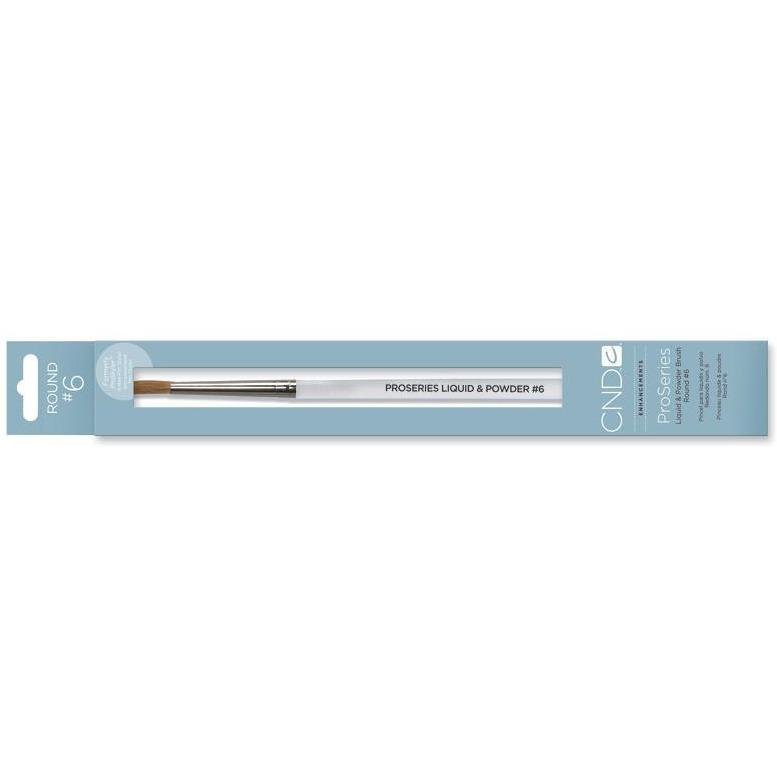 CND Proseries Liquid & Powder Brush Round #8 - Professional Makeup Brush for Flawless Foundation & Powder Application - Perfect for Salon, Bridal & Everyday Makeup