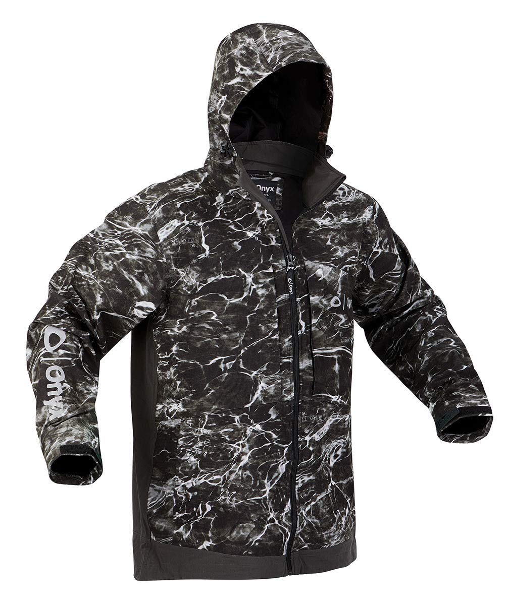 Onyx Hydrovore Waterproof Fishing Rain Jacket for Men - Lightweight & Breathable Outdoor Gear for Hiking, Camping, and Boating