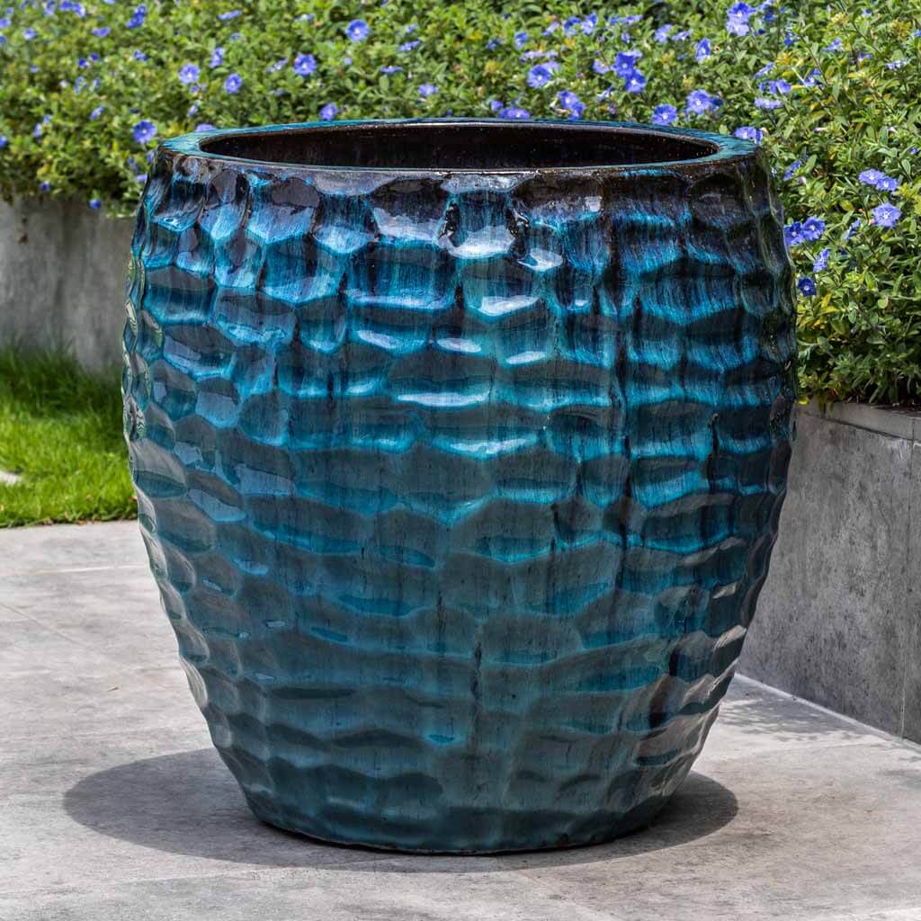 Campania International Kowloon Planter Set of 2 - Mediterranean Style Outdoor Garden Planters for Patio, Balcony & Home Decor