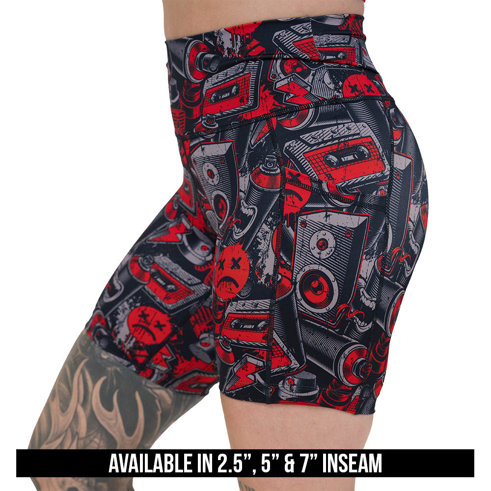 Trendy Graffiti Print Shorts for Men & Women - Stylish Streetwear Summer Casual Shorts | Perfect for Gym, Beach, and Everyday Wear