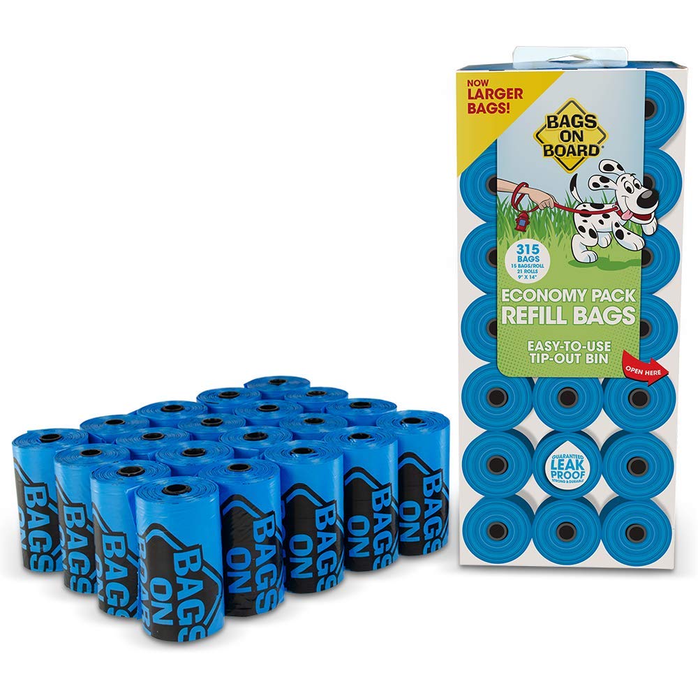 **Eco-Friendly Dog Poop Bags - 315 Count, 9x14 Inches, Extra Thick & Leak-Proof Dog Waste Bags for Clean Walks - Blue Pet Waste Bags for Dogs, Parks & Travel**