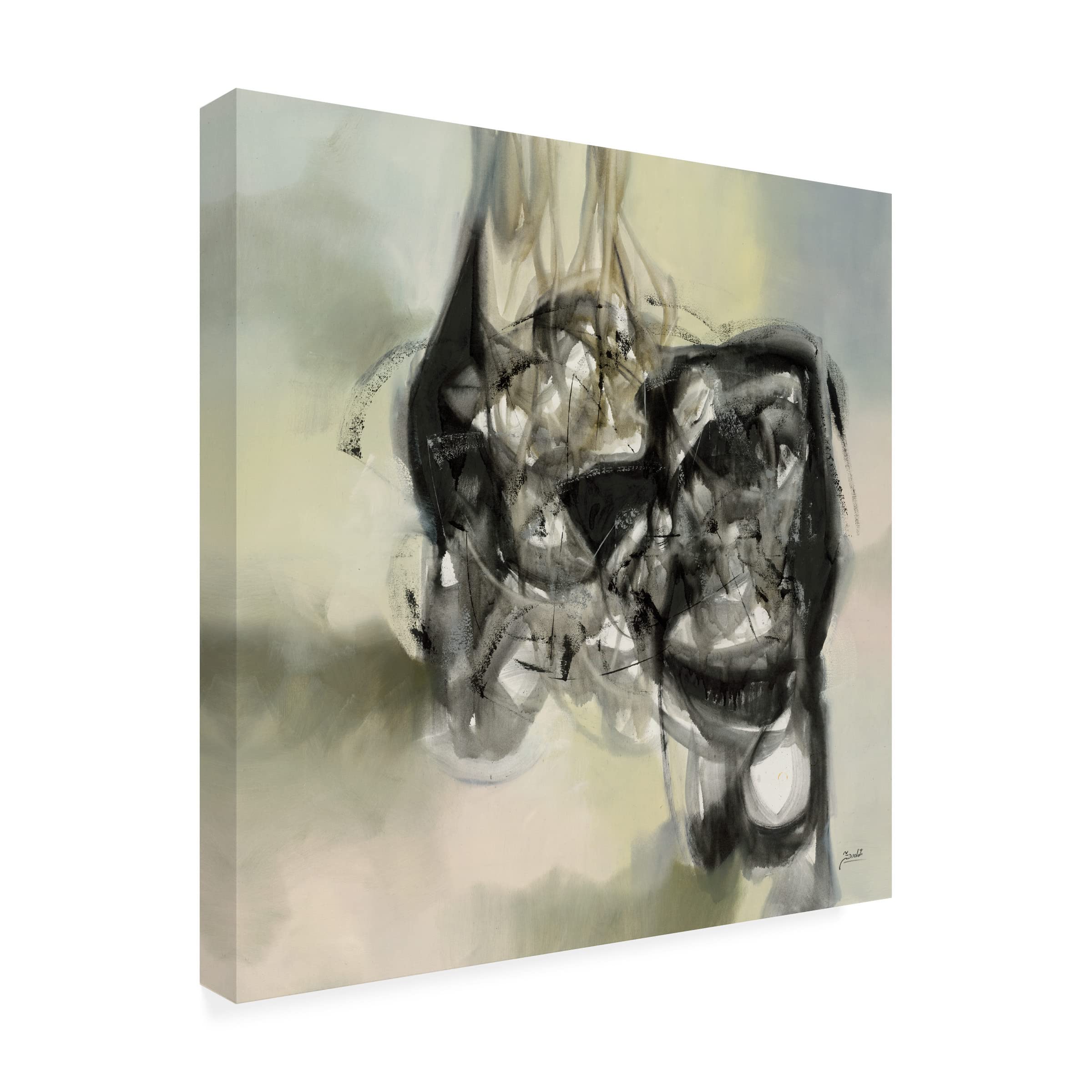 Trademark Fine Art 'Black Eye' Canvas Wall Art Print by Zavaleta - Modern Abstract Painting for Living Room, Bedroom & Office Decor
