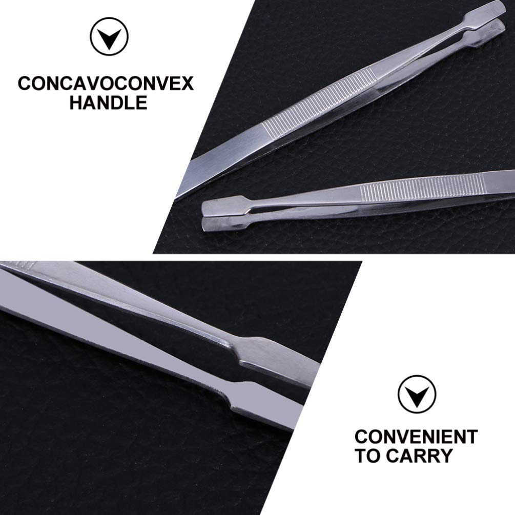 TEHAUX 3pcs Stainless Steel Eyelash Stamp & Nipper Set - False Eyelash Application Tool for Professional & Home Use - Perfect for Eyelash Extensions, Salon Styling & DIY Beauty Care