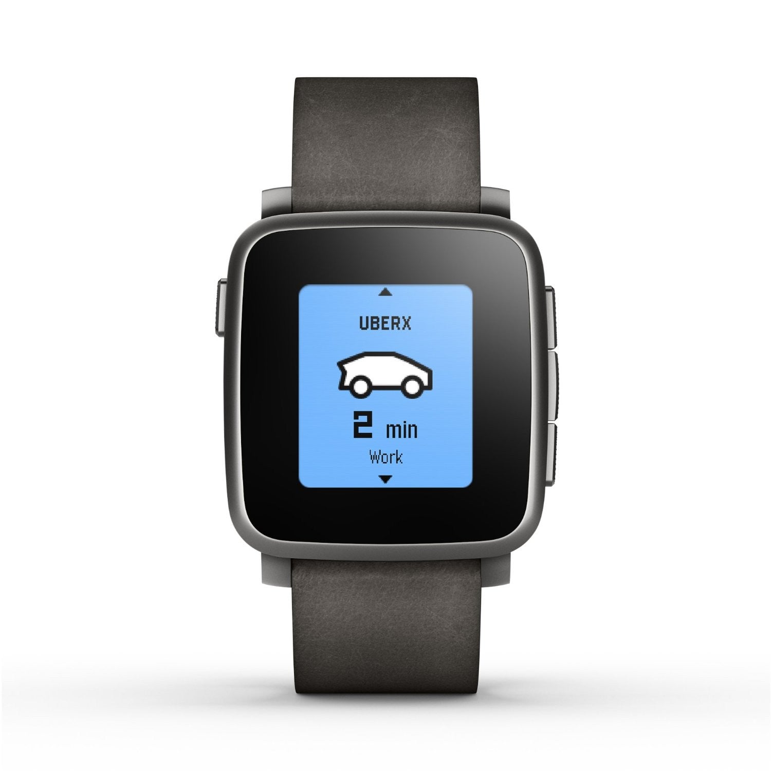 Pebble Time Steel Smartwatch - Compatible with Apple iPhone & Android Phones - Fitness Tracking, Notifications, Waterproof for Running, Swimming & Daily Use