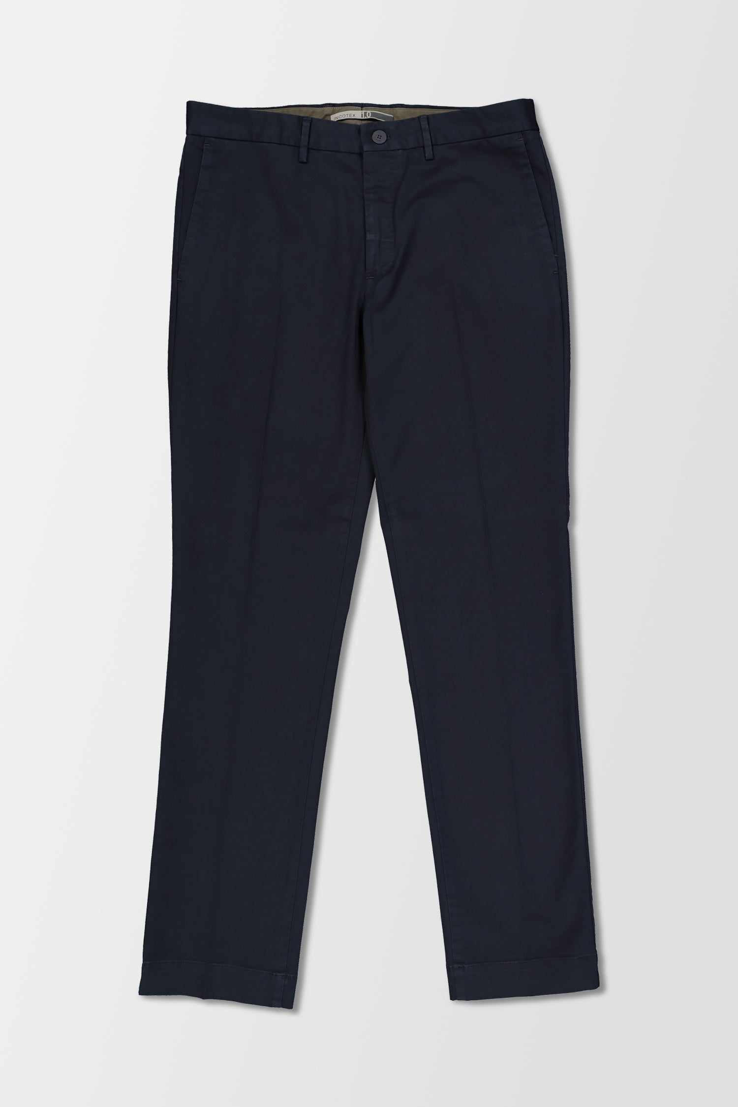 Premium Incotex Navy Blue Dress Pants for Men - Slim Fit Business Casual Trousers for Office & Formal Events