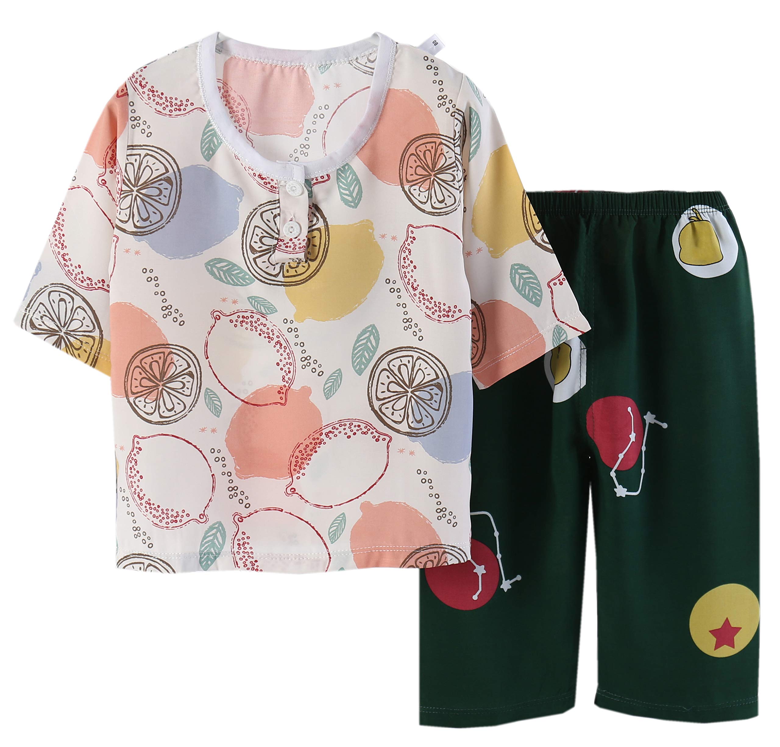 **Jsmiten 2-Piece Unisex Baby Summer Clothes Set for Toddlers & Kids - Soft & Breathable Cotton Outfit for Boys & Girls - Perfect for Playtime, Beach & Outdoor Activities**